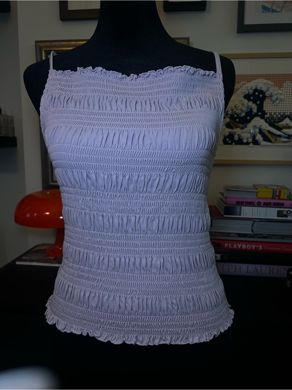 H&M Lavender Smocked Camisole with Scalloped Trim - Women